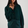 SABLYN Elliot Button Cashmere Cardigan In Deep Forest | Knitwear