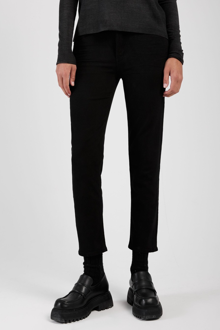 CITIZENS OF HUMANITY Isola Straight Crop Jean In Plush Black | Bottoms