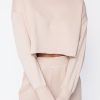 NSF Rio Cropped Mock Neck Sweatshirt In Bisquet | Nsf - T. Boutique | Loungewear