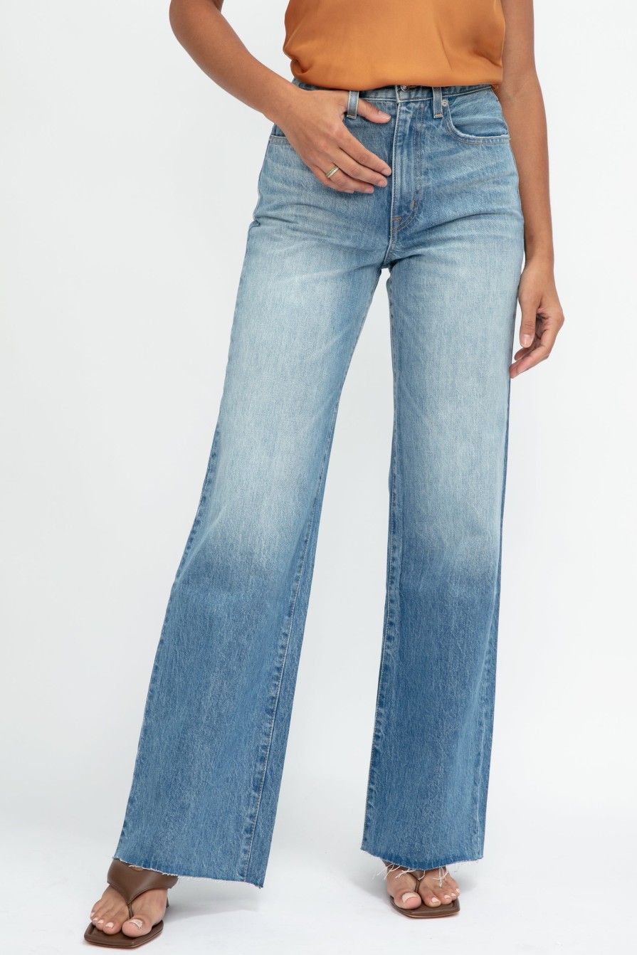 SLVRLAKE Grace High Rise Jean In Lovesick Blues | Bottoms