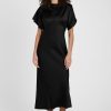 N°21 Satin Midi Dress In Black | Dresses & Skirts