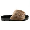 HENRY BEGUELIN Leather Slide With Fur In Renna | Flats