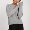 PRIVATE 0204 Boucle Sweater In Heather Grey | Knitwear