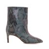 PARIS TEXAS Python Seamed Ankle Bootie In Blue Grey | Paris Texas - T. Boutique | Boots