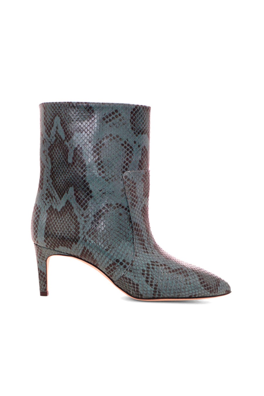 PARIS TEXAS Python Seamed Ankle Bootie In Blue Grey | Paris Texas - T. Boutique | Boots