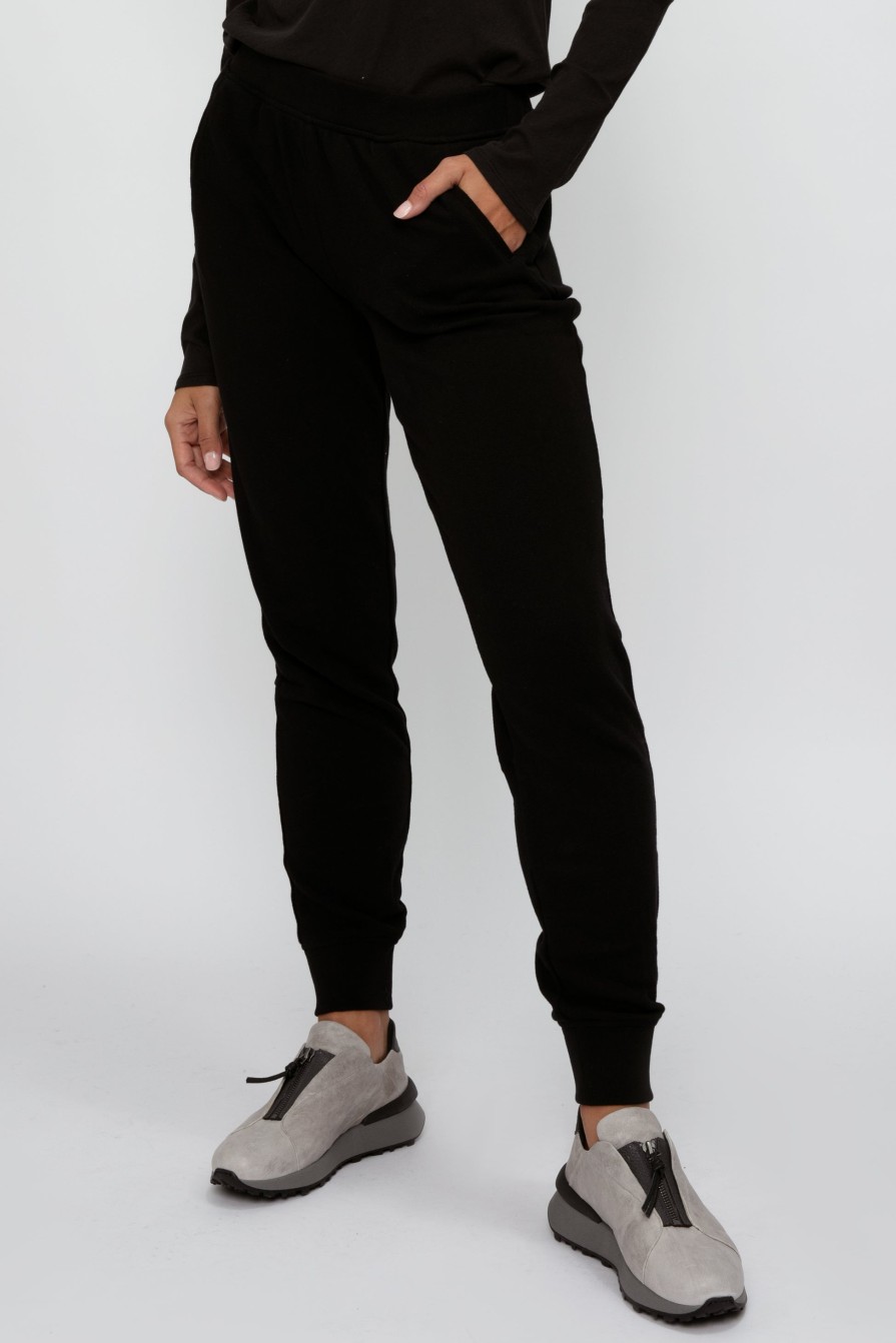 ATM French Terry Slim Sweatpant In Black | Bottoms