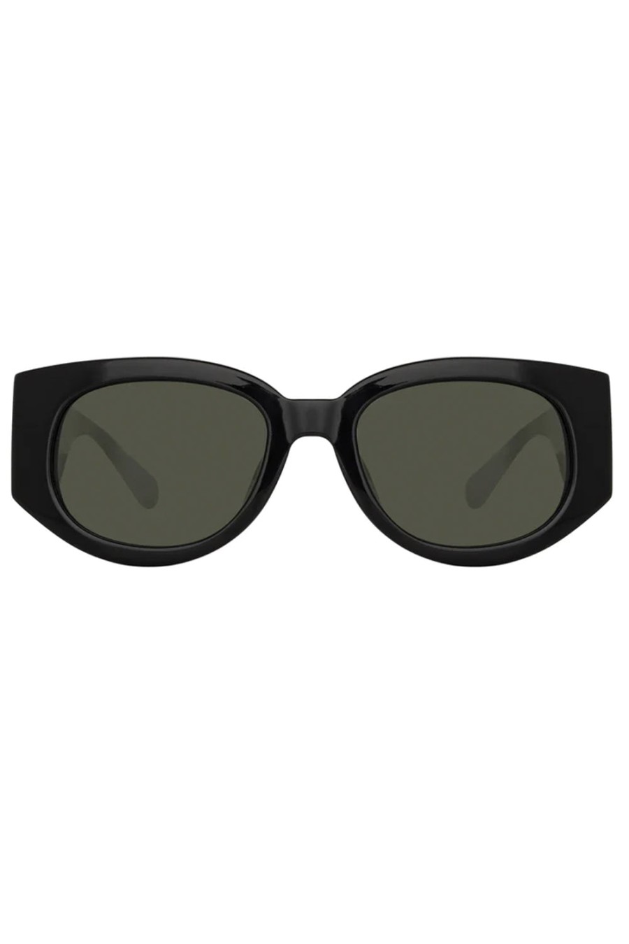 LINDA FARROW The Debbie D-Frame Sunglasses In Black | Eyewear