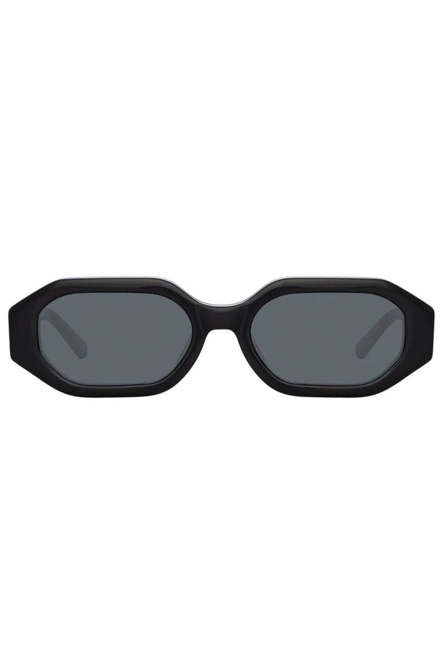 LINDA FARROW The Attico Irene Angular Sunglasses In Black | Eyewear