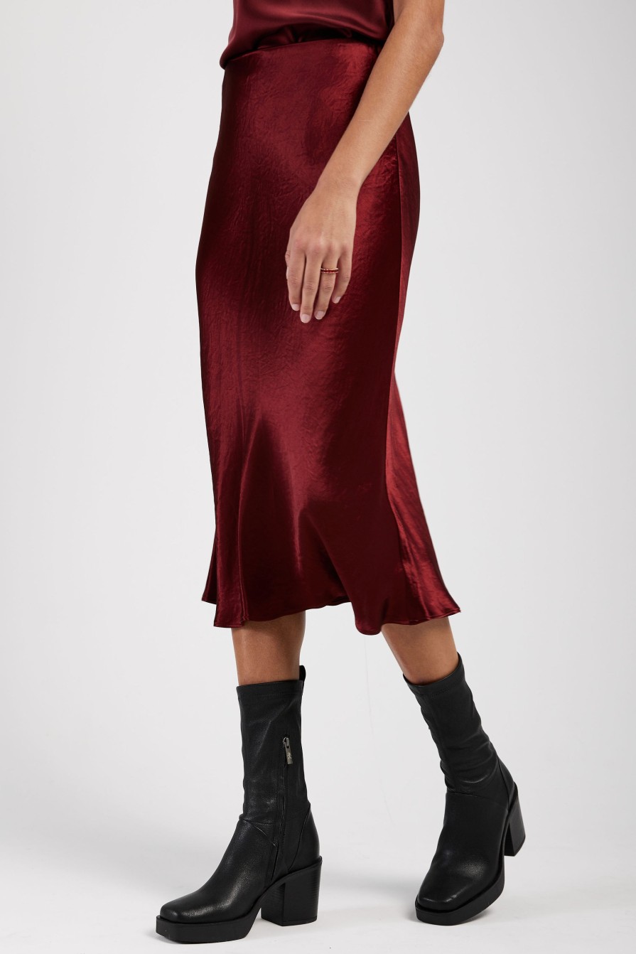 MAX MARA LEISURE Alessio Skirt In Brick Red | Bottoms