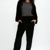 TANDEM Slouchy Track Pant In Black | Bottoms