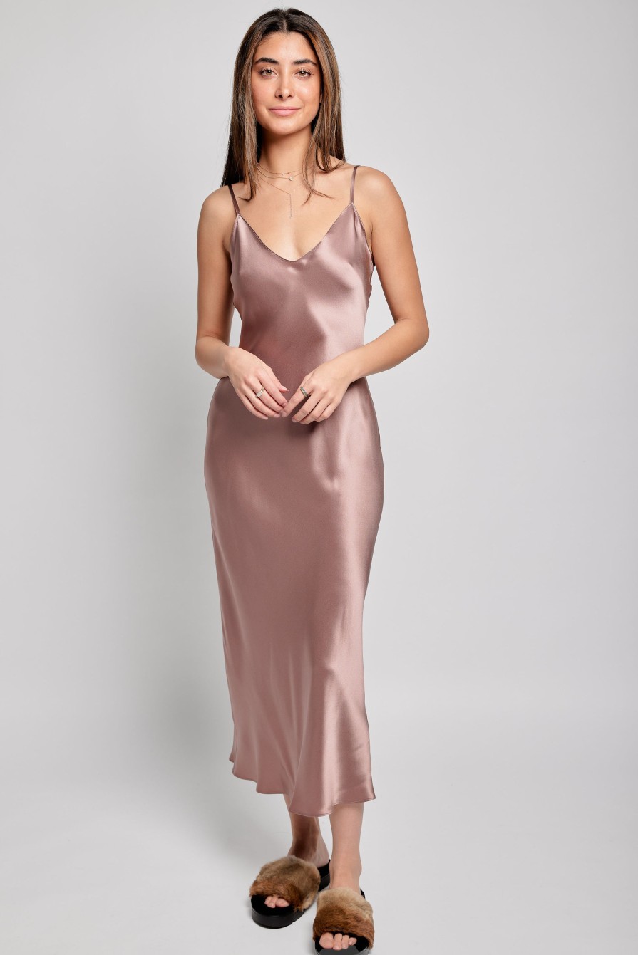 SABLYN Taylor Silk Dress In Mink | Dresses & Skirts