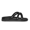 HENRY BEGUELIN Leather Nodo Slide Sandal In Cervo Nero | Flats