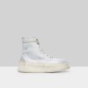 MARSÈLL Cassapana Polacco Leather High Top Shoe In White Grey | Flats