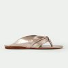 FORTE FORTE Buy Leather Thong Slides In Platino | Forte Forte - T. Boutique | Flats