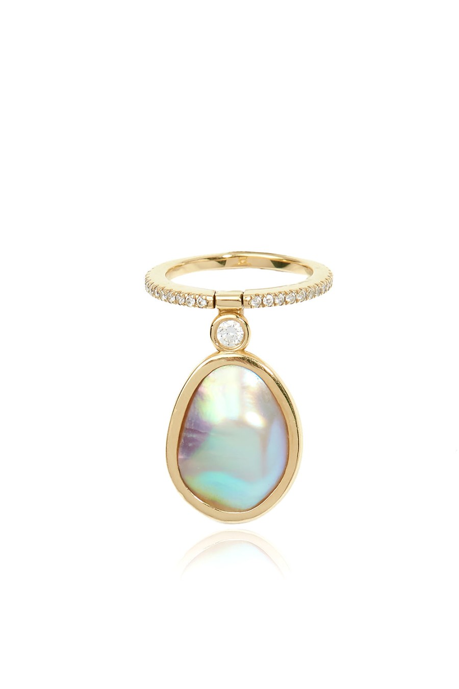 L.A. STEIN Sea Of Cortez Pearl And Diamond Flip Ring In 18K Yellow Gold | Jewelry