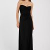 FORTE FORTE Marocain Crepe Bustier Dress In Noir | Dresses & Skirts