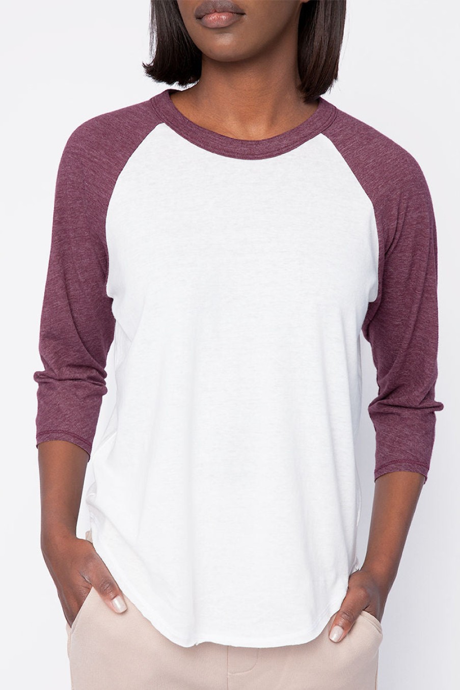 NSF Shop Brock Football Tee In White / Maroon | Nsf - T. Boutique | Loungewear