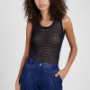 AERON Filo Sleeveless Top In Midnight Blue | Knitwear