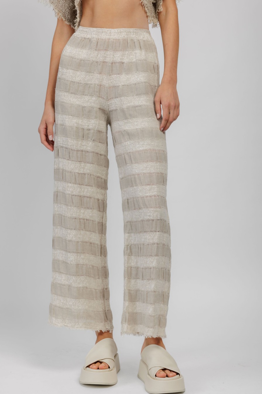 LA BOTTEGA DI BRUNELLA Tritone Talea Linen Pant In Naturale | Bottoms