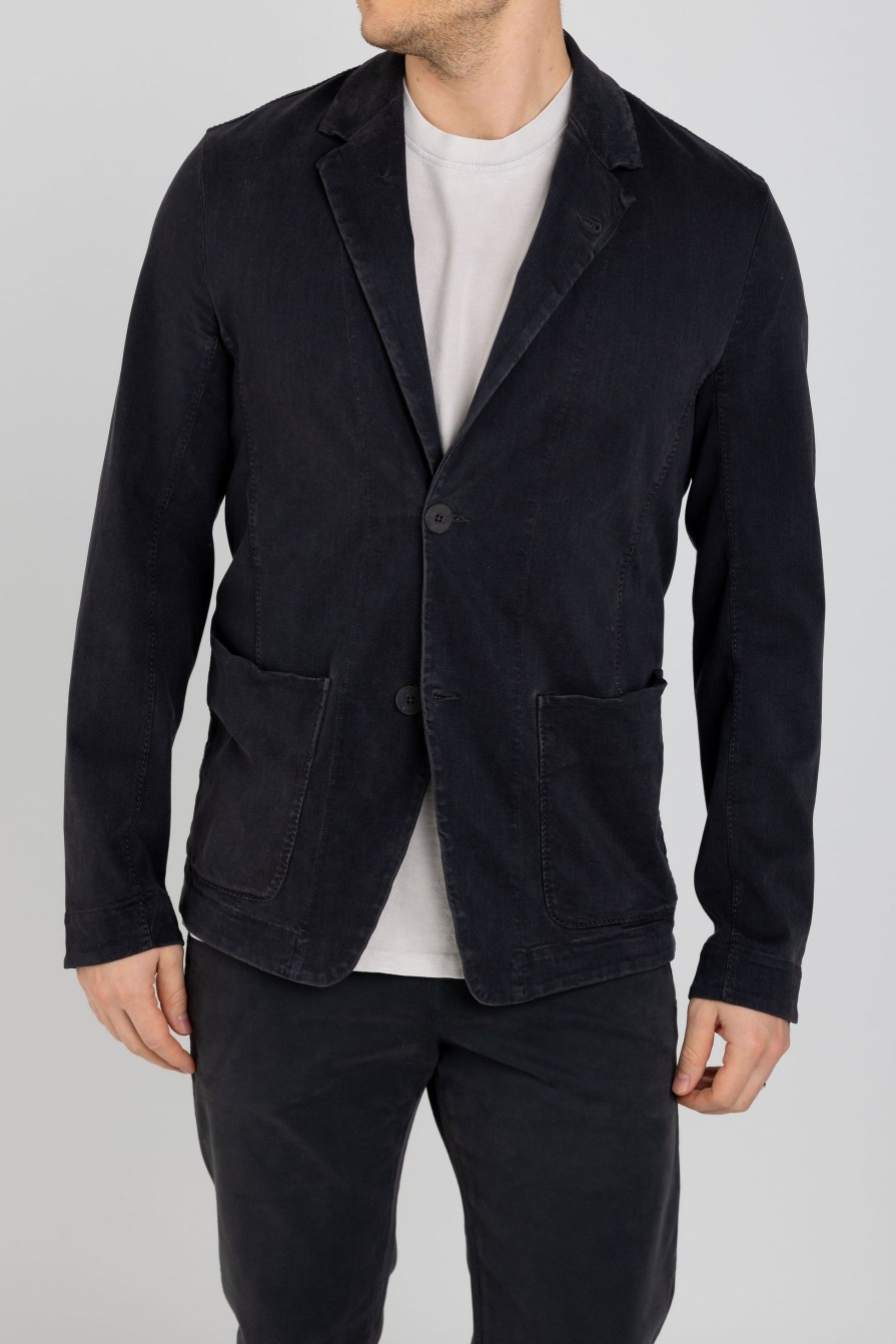 TRANSIT Blazer Jacket In Charcoal | Tops