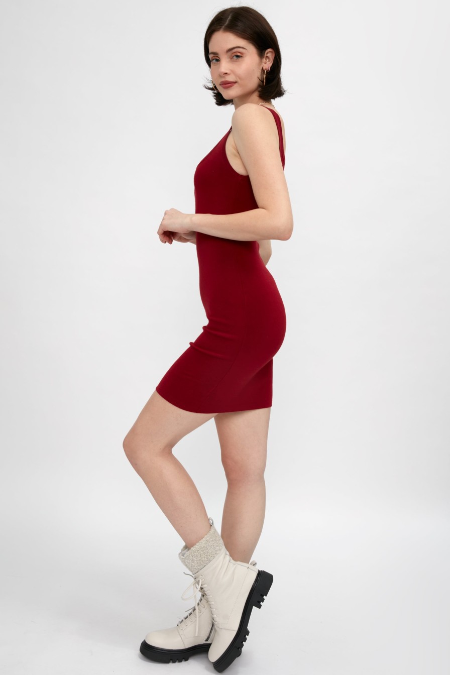 L'AGENCE Hannah Knit Dress In Red Dahlia | Dresses & Skirts