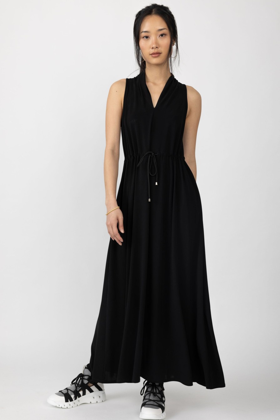 MAX MARA LEISURE Zitto Knit Jersey Dress In Black | Dresses & Skirts