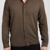 TRANSIT Button Down Shirt In Mud | Tops