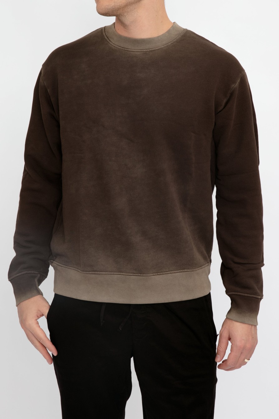 COTTON CITIZEN Bronx Crewneck Sweatshirt In Vintage Espresso | Tops