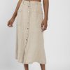 LA BOTTEGA DI BRUNELLA Umbria Assisi Pesante Linen Skirt In Naturale | Bottoms