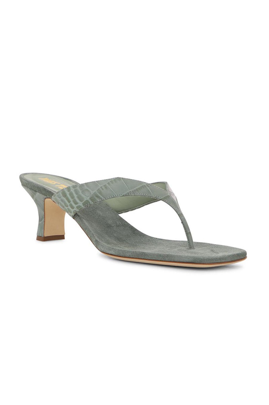 PARIS TEXAS Portofino Thong Mule In Agave Militaire | Paris Texas - T. Boutique | Heels