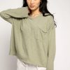 NSF Gene Long Sleeve Tee In Sage | Loungewear