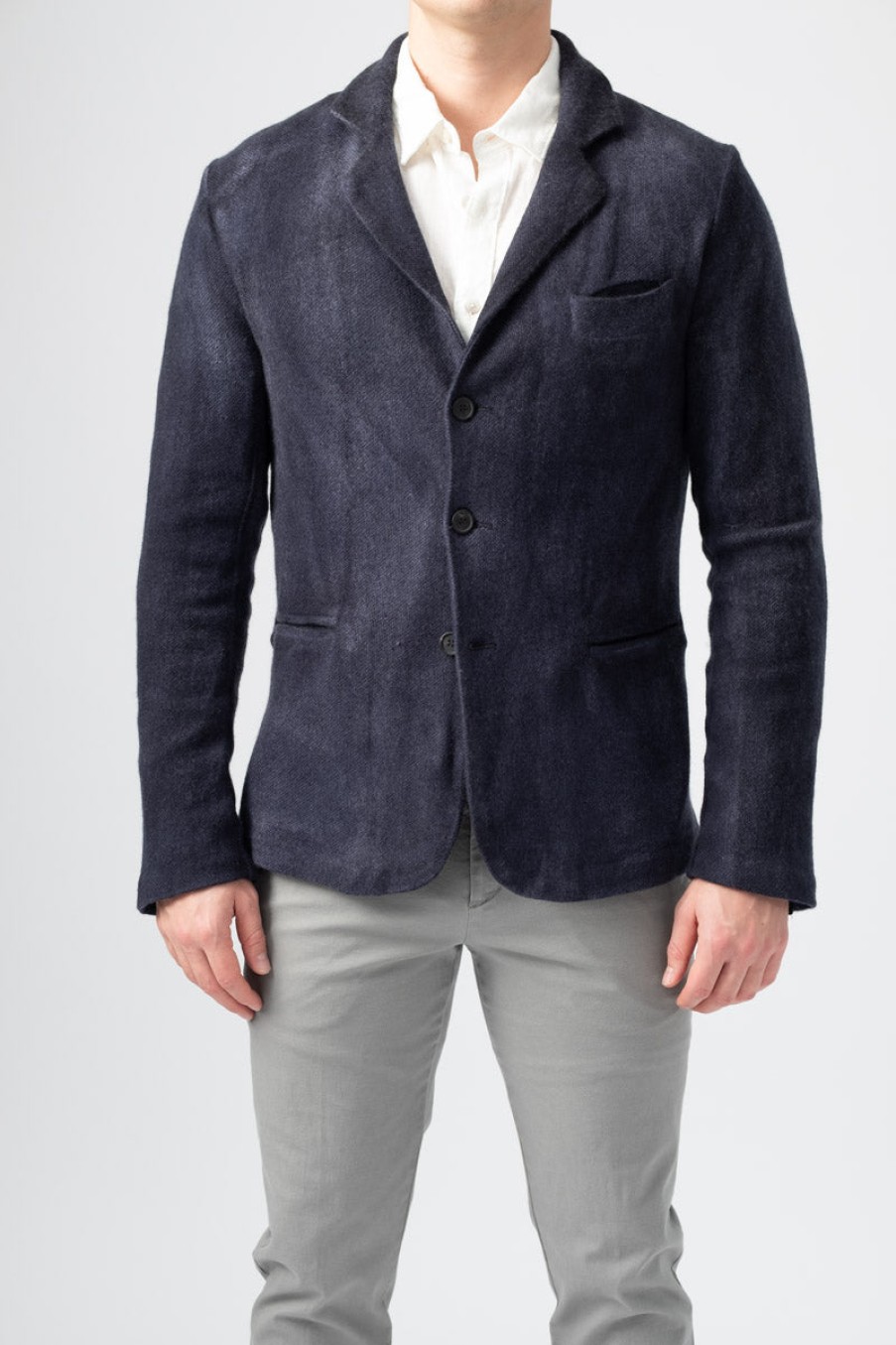 AVANT TOI Men'S Knitted Wool Blazer In Navy Blue | Avant Toi - T. Boutique | Tops