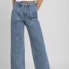 SLVRLAKE Grace Cargo With Seam Jean In Pacific | Bottoms