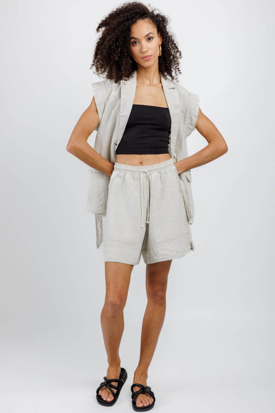 TANDEM Wide Leg Short In Sand | Bottoms