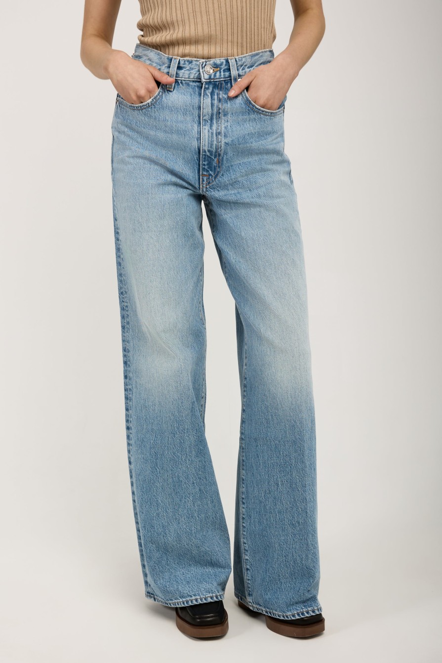 SLVRLAKE Eva Super Wide Leg Jean In Hard To Find | Bottoms