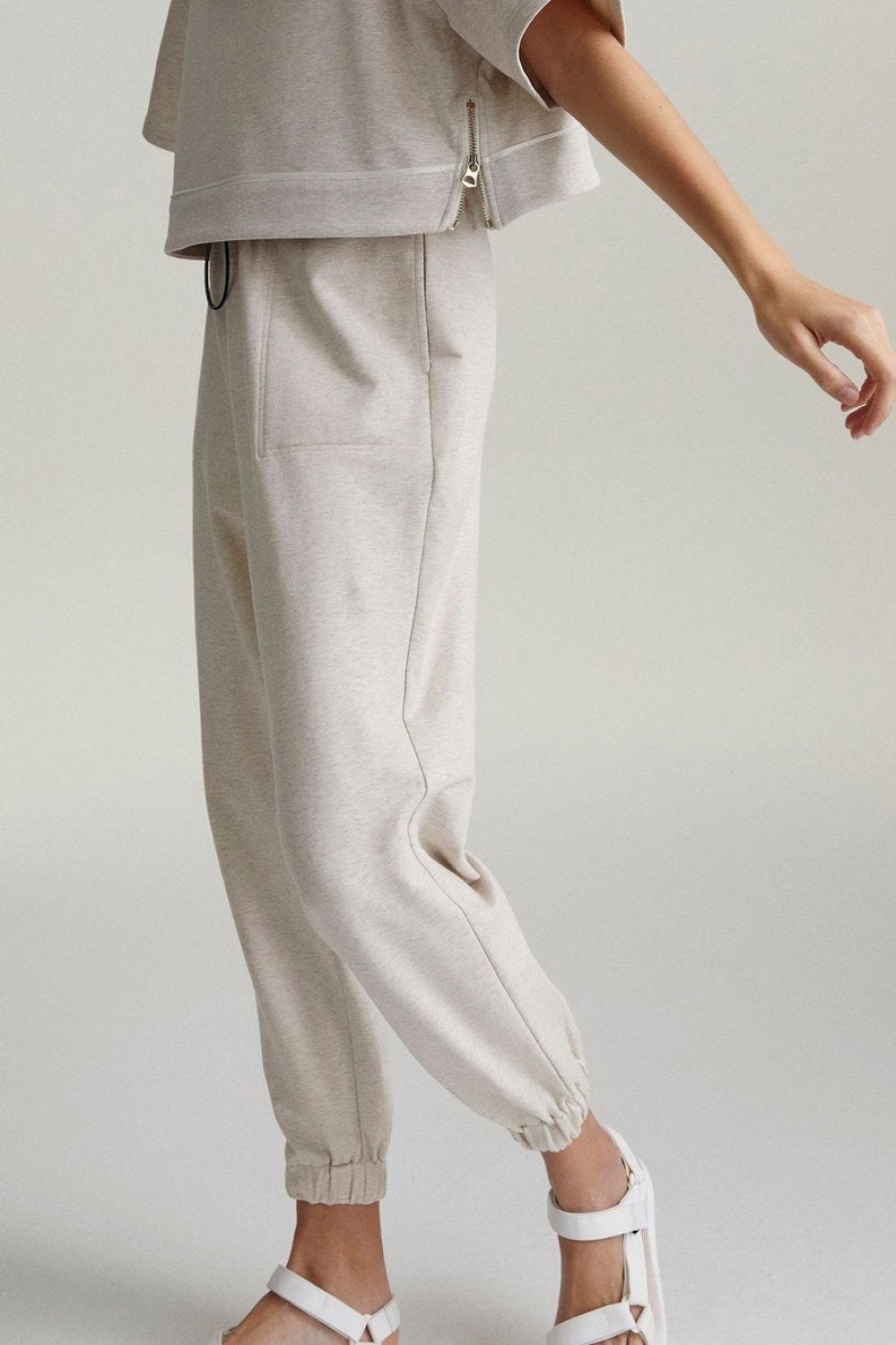 VARLEY Buy Nevada Pant In Ivory Marl | Varley - T. Boutique | Bottoms