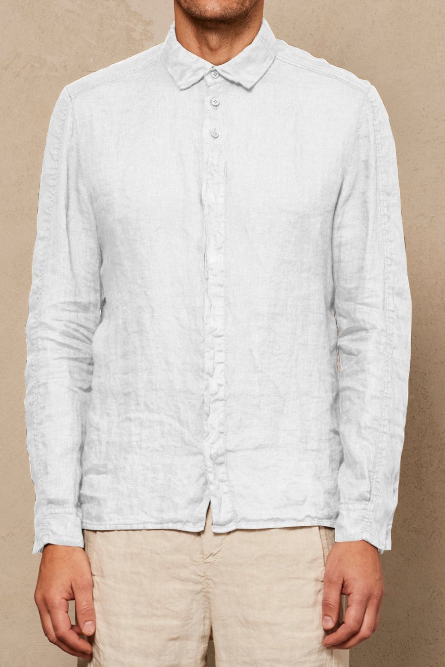 TRANSIT Button Down Shirt In Optical White | Tops