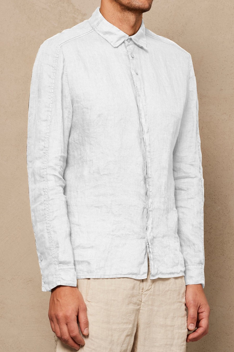 TRANSIT Button Down Shirt In Optical White | Tops