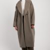 ANDREA YA'AQOV Oversized Wool Coat In Taupe | Jackets & Coats