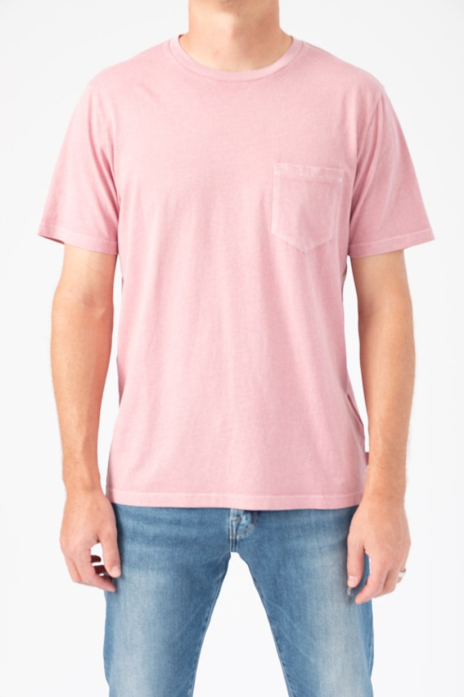 FRAME Short Sleeve Pocket Tee In Faded Lilac | Frame - T. Boutique | Tops