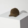 JANESSA LEONÉ Caton Corduroy Cap In Khaki | Hats