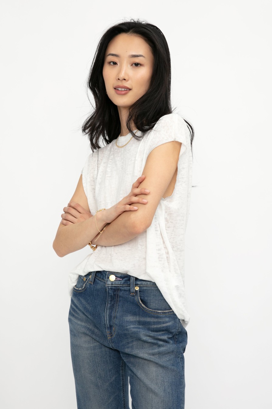 NSF Harley Boyfriend Tee In White | Loungewear