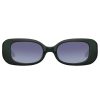 LINDA FARROW Lola Rectangular Sunglasses In Forest Green | Eyewear