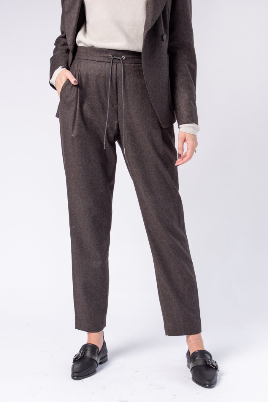 FABIANA FILIPPI Spello Jogger Trouser In Moka | Fabiana Filippi - T. Boutique | Bottoms