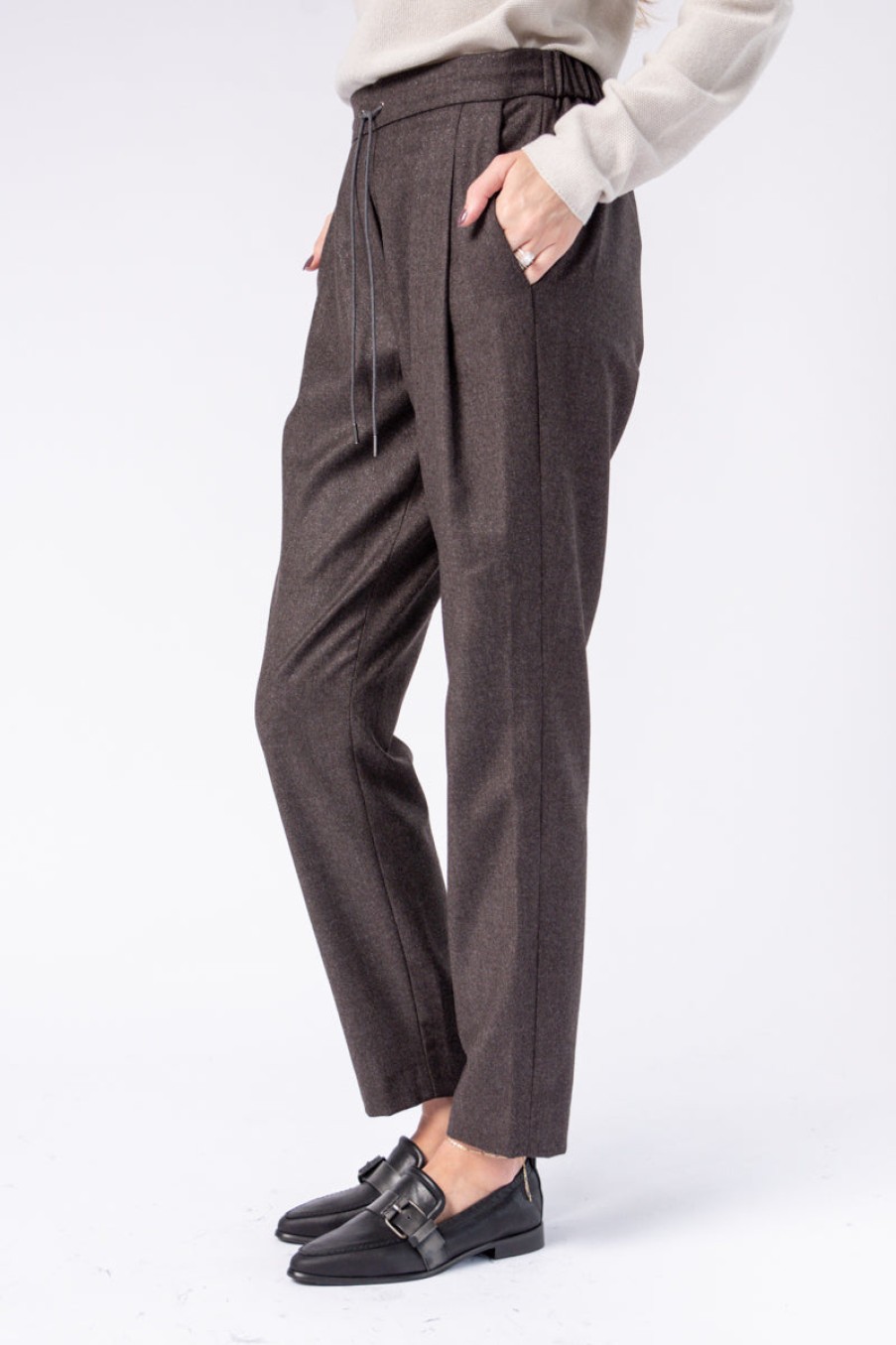 FABIANA FILIPPI Spello Jogger Trouser In Moka | Fabiana Filippi - T. Boutique | Bottoms