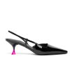 3JUIN Kira Cris Patent Slingback Shoe In Black | Flats