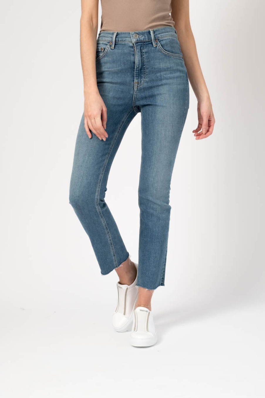 GRLFRND Reed Cropped High Rise Skinny In Come Over | Grlfrnd - T. Boutique | Bottoms