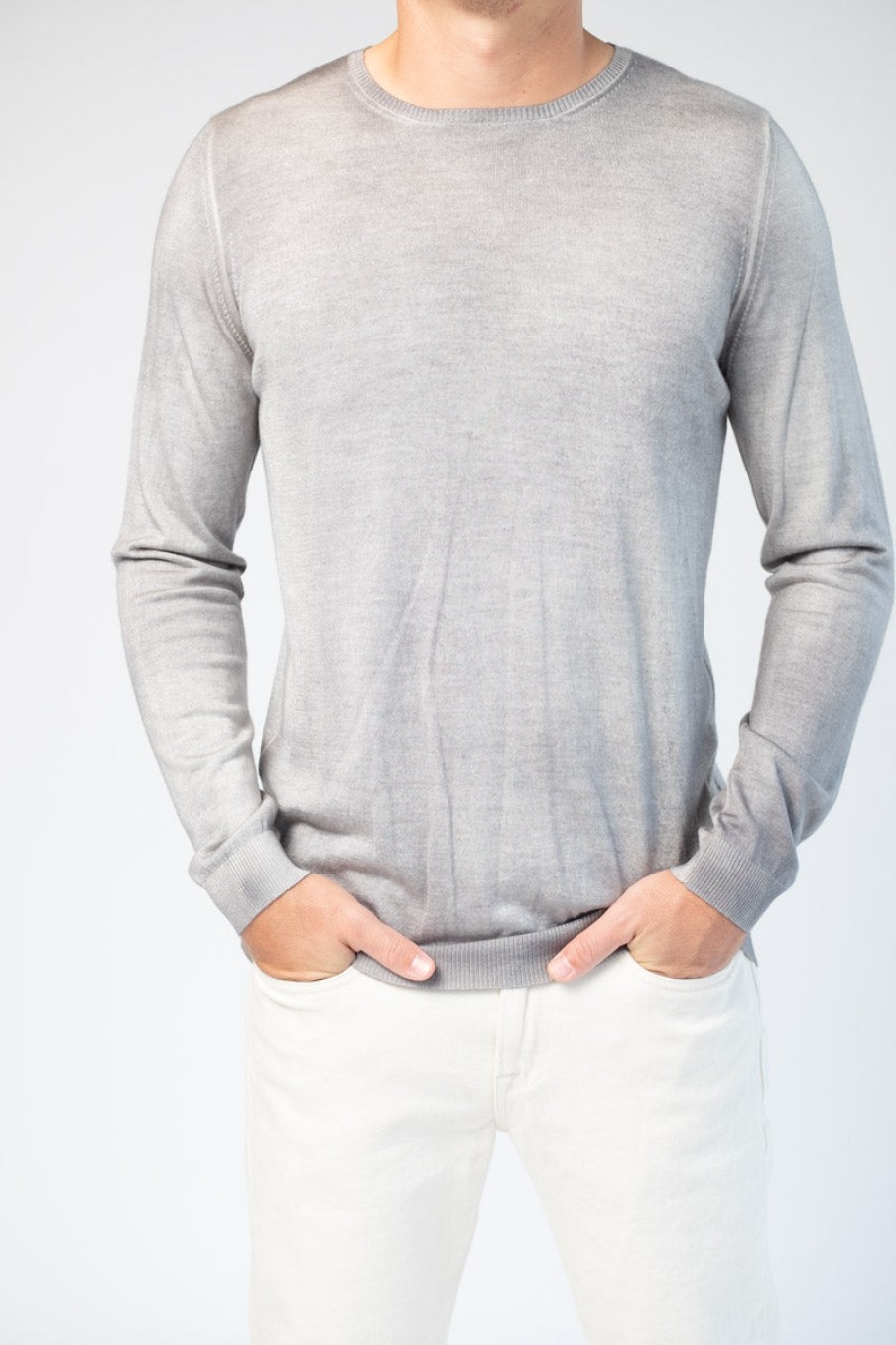 AVANT TOI Cashmere Silk Knit Pullover In Ice | Avant Toi - T. Boutique | Tops