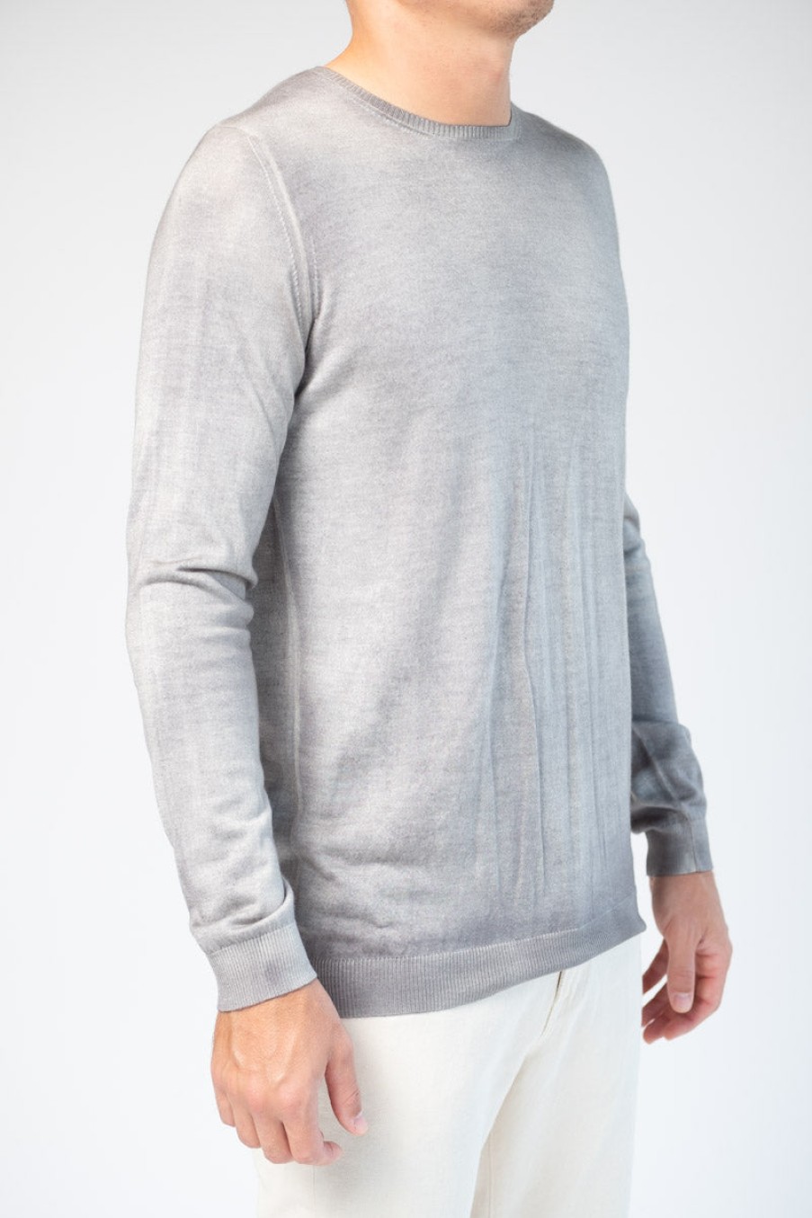 AVANT TOI Cashmere Silk Knit Pullover In Ice | Avant Toi - T. Boutique | Tops