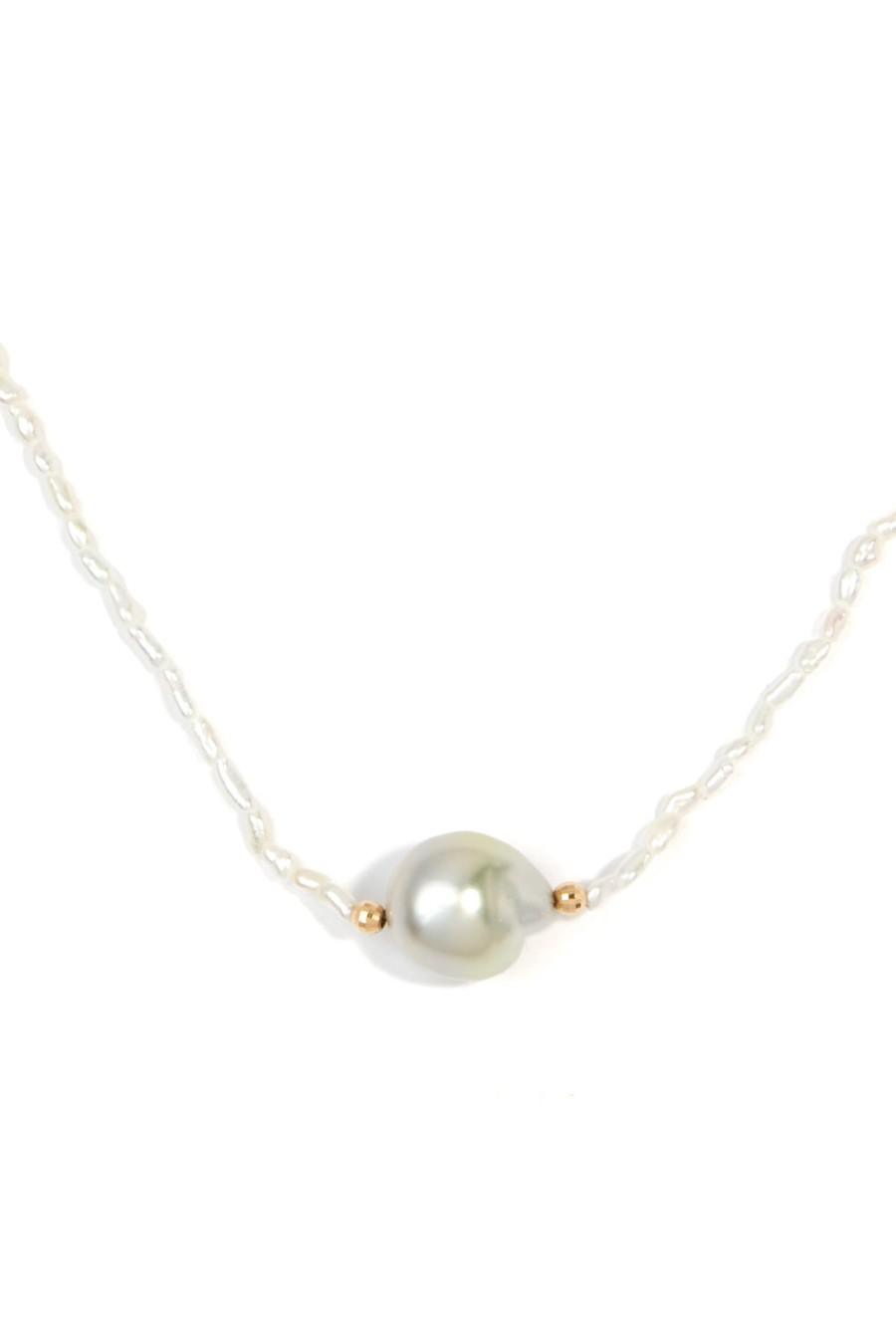 L.A. STEIN White Natural Oval Keshi Pearl Necklace | Jewelry